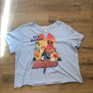 Blue forever 21 v-neck shirt